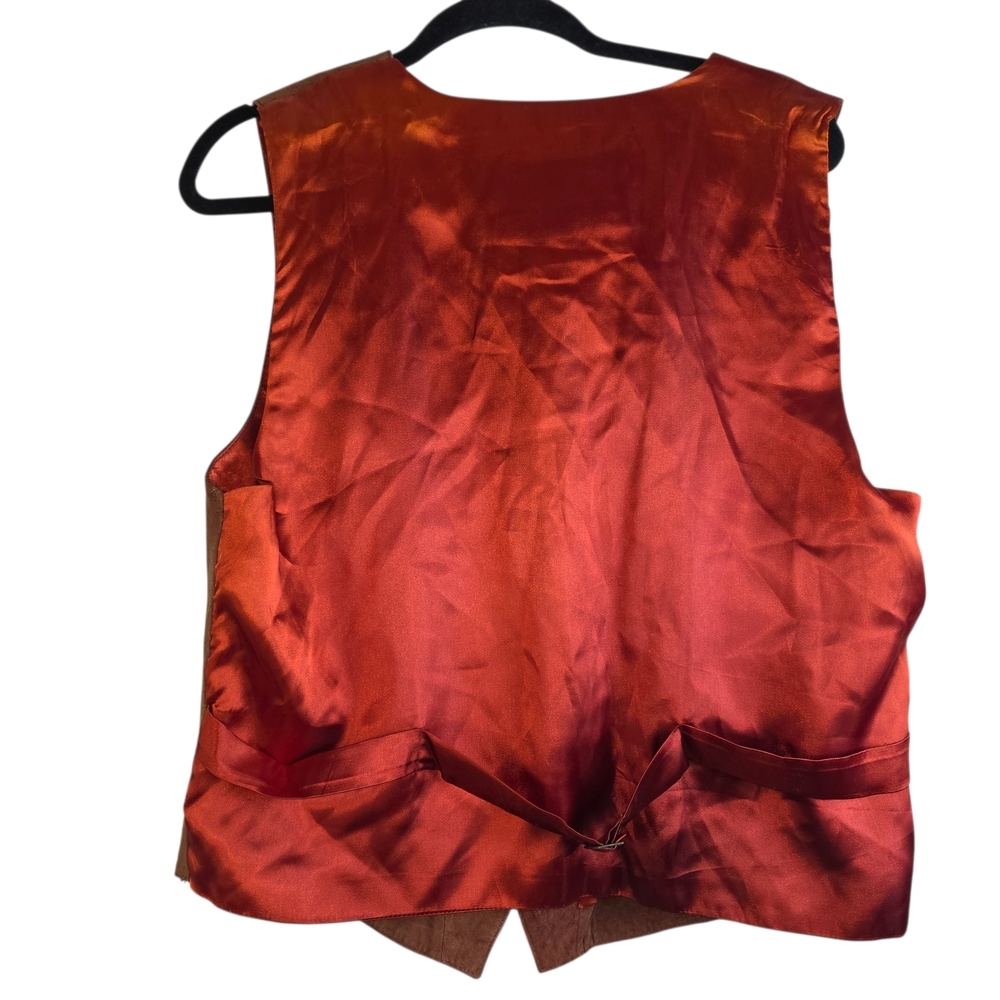 Evan Davies Vintage Brown Suede Leather Vest | Western Luxe Sz 14 - Picture 3 of 7
